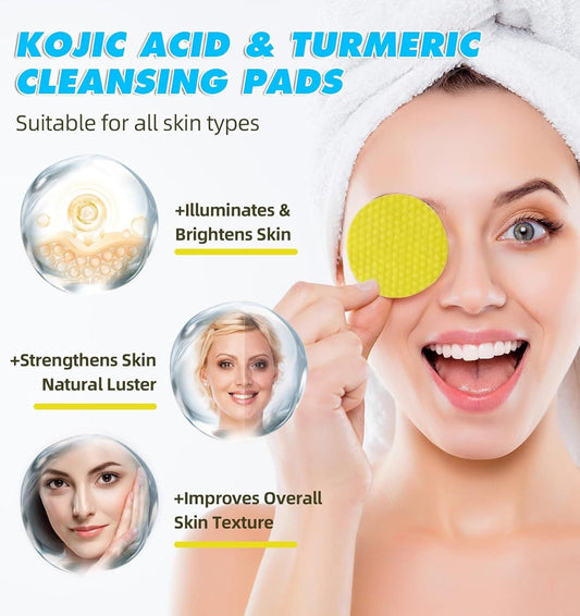 GlowBright Turmeric Kojic Pads - Flexyfi