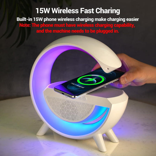 Wireless Charging Atmosphere Lamp with Bluetooth Speaker - Flexyfi